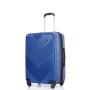 Expandable 3 Piece Luggage Sets PC Lightweight Suitcase with Two Hooks, Spinner Wheels, TSA Lock, (20/24/28), Blue
